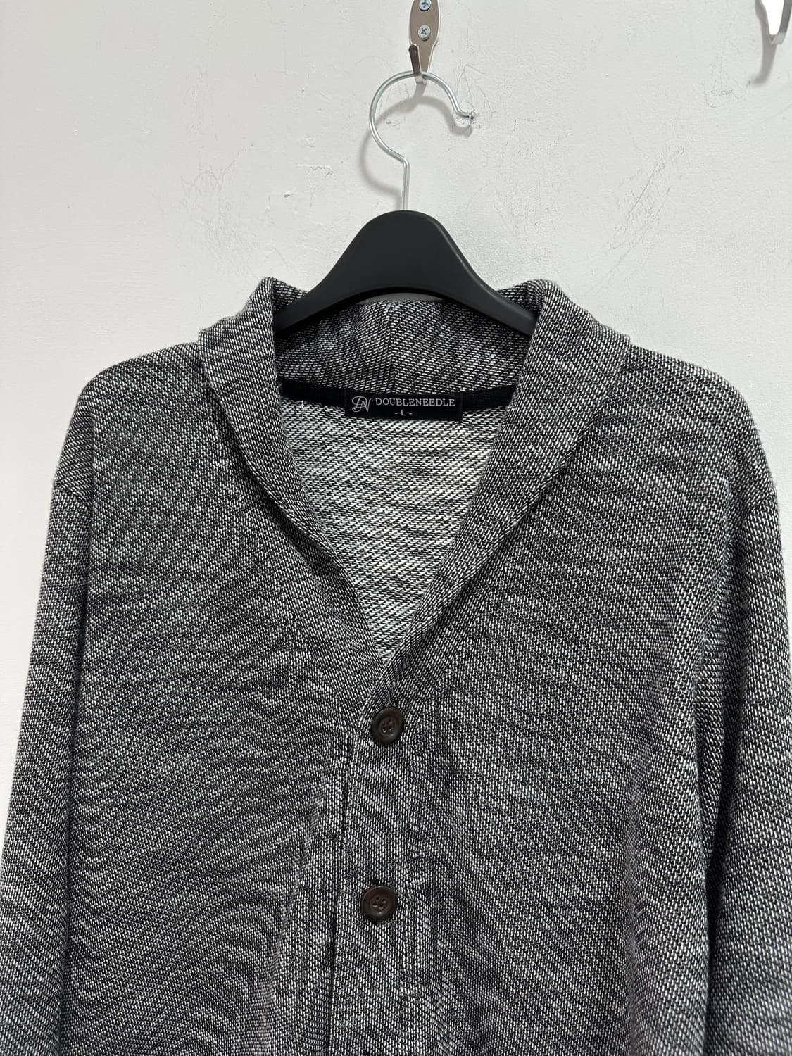 Double needle shawl collar cardigan 상품이미지2