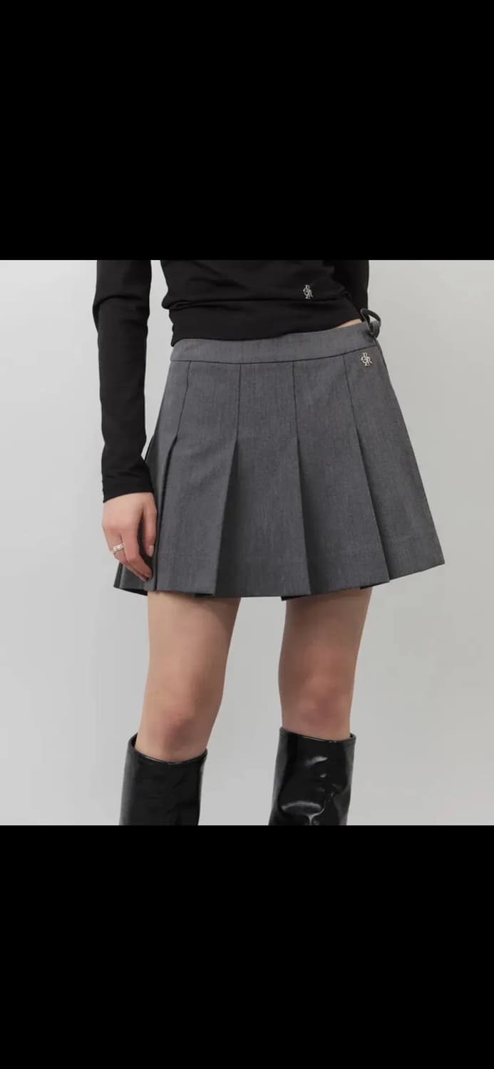 [원가 10.9만] 씨티브리즈 링클 프리 리본 플리츠 랩 스커트 상품이미지2