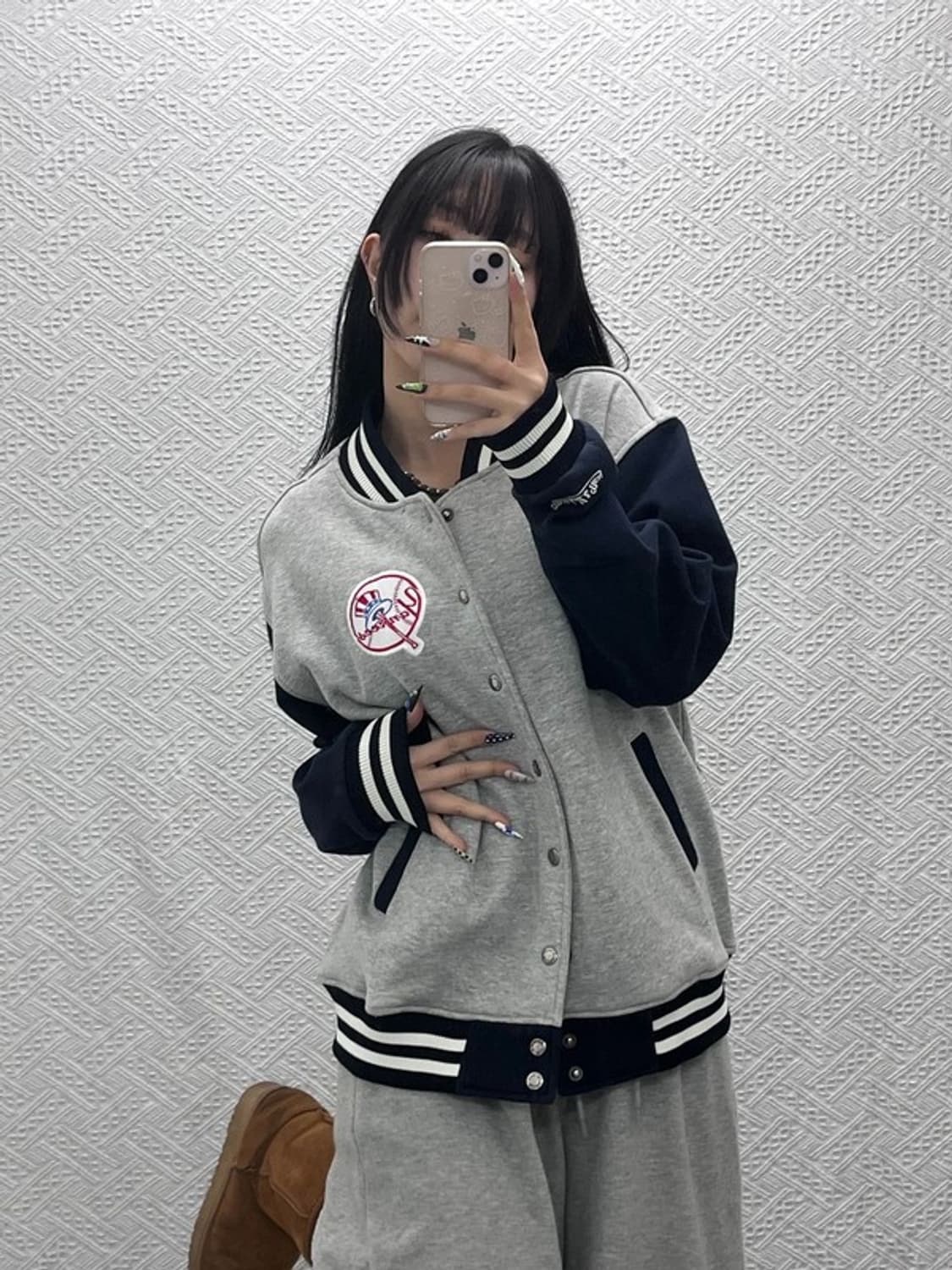 미첼엔네스 레트로 뉴욕 양키스 스웻 바시티자켓 L C08739 상품이미지1