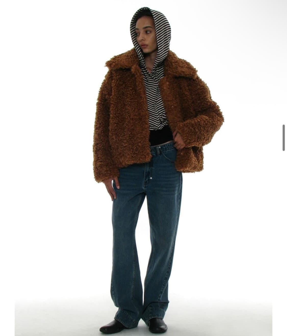 파르티멘토 우먼 와이드 카라 플러피 퍼 코트 퍼자켓 상품이미지1