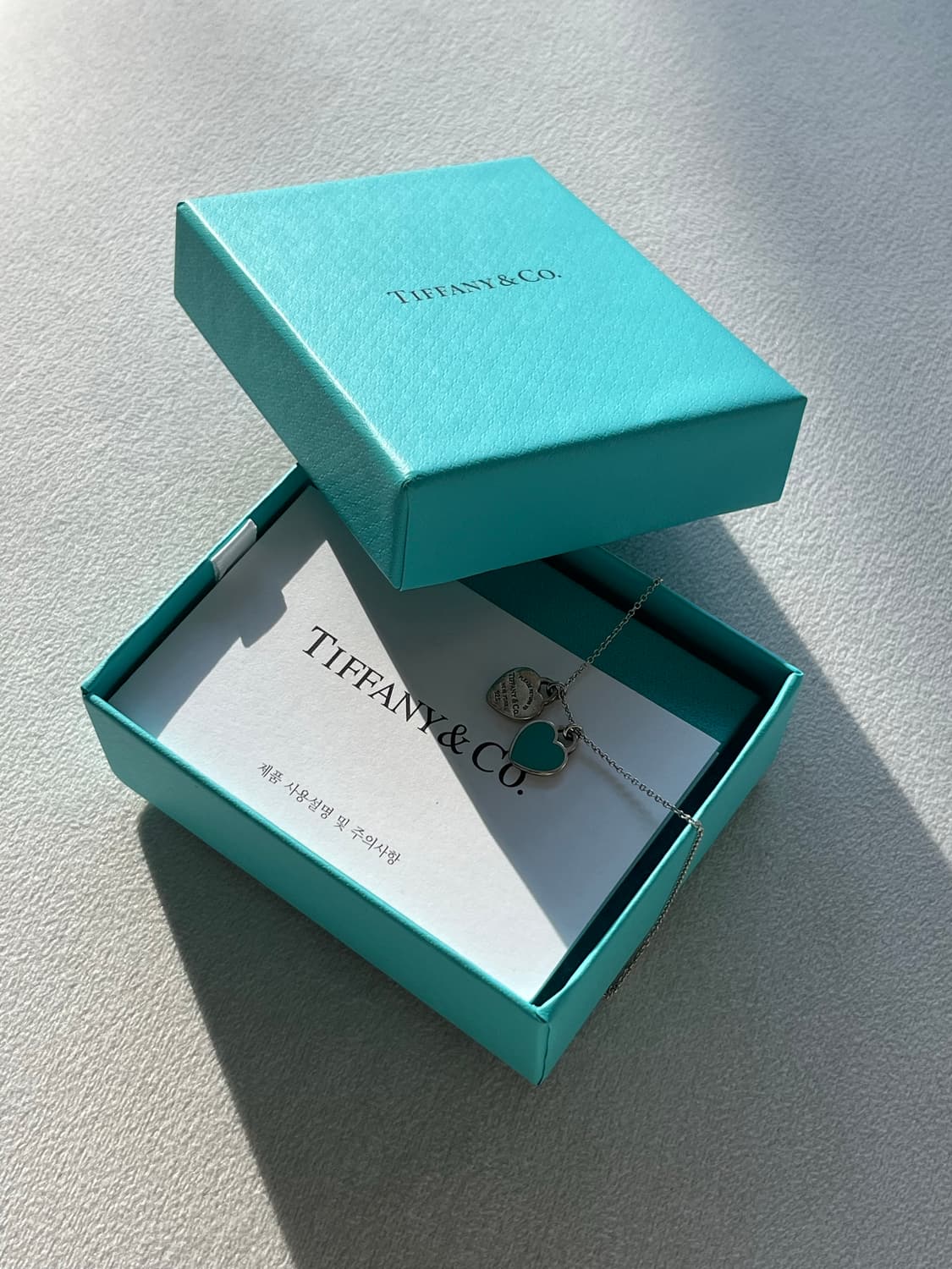 티파니 앤 코 리턴 투 티파니 블루 더블 하트 태그 펜던트 상품이미지2