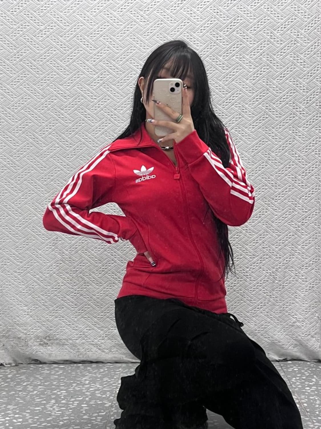 아디다스 Y2K 유로파 슬림핏 레드 져지 집업 90 C07615 상품이미지2