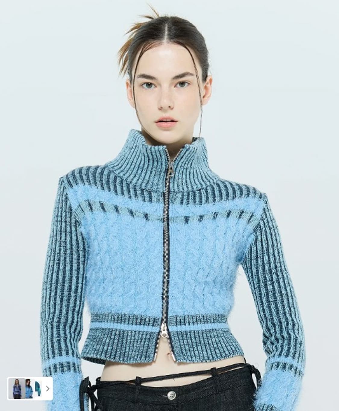 라티젠 LARTIGENT 카리나 니트 집업 PN8716 상품이미지3