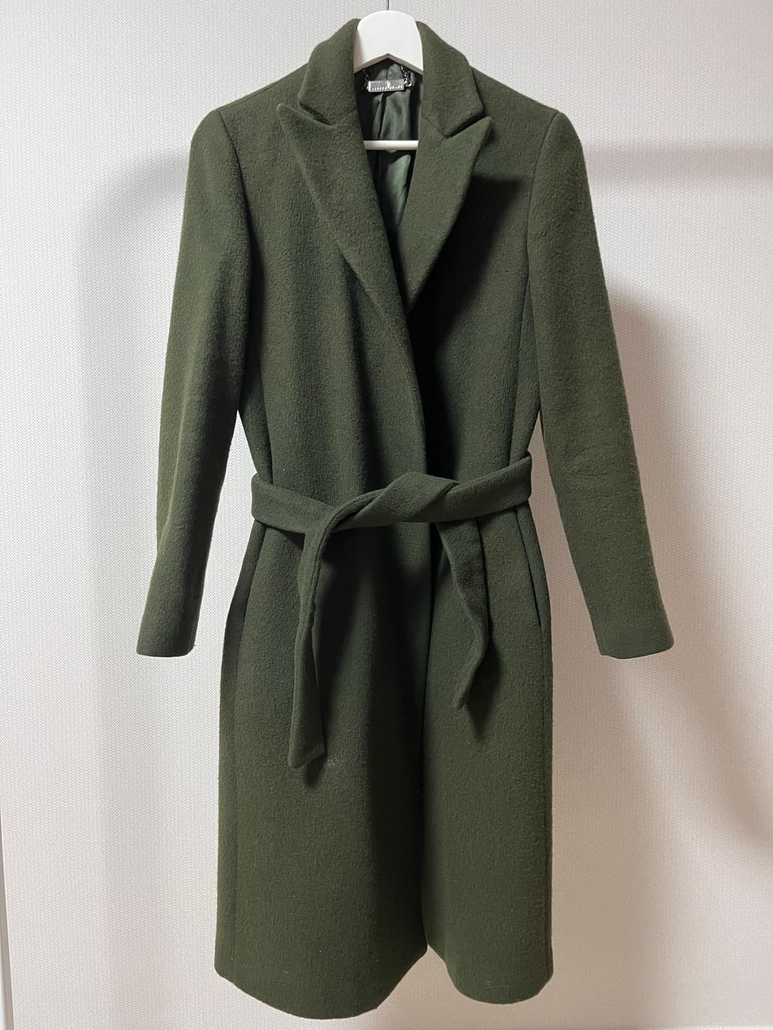 [SJ] 한섬 시스템 진 카키 코트 (착샷) 상품이미지6