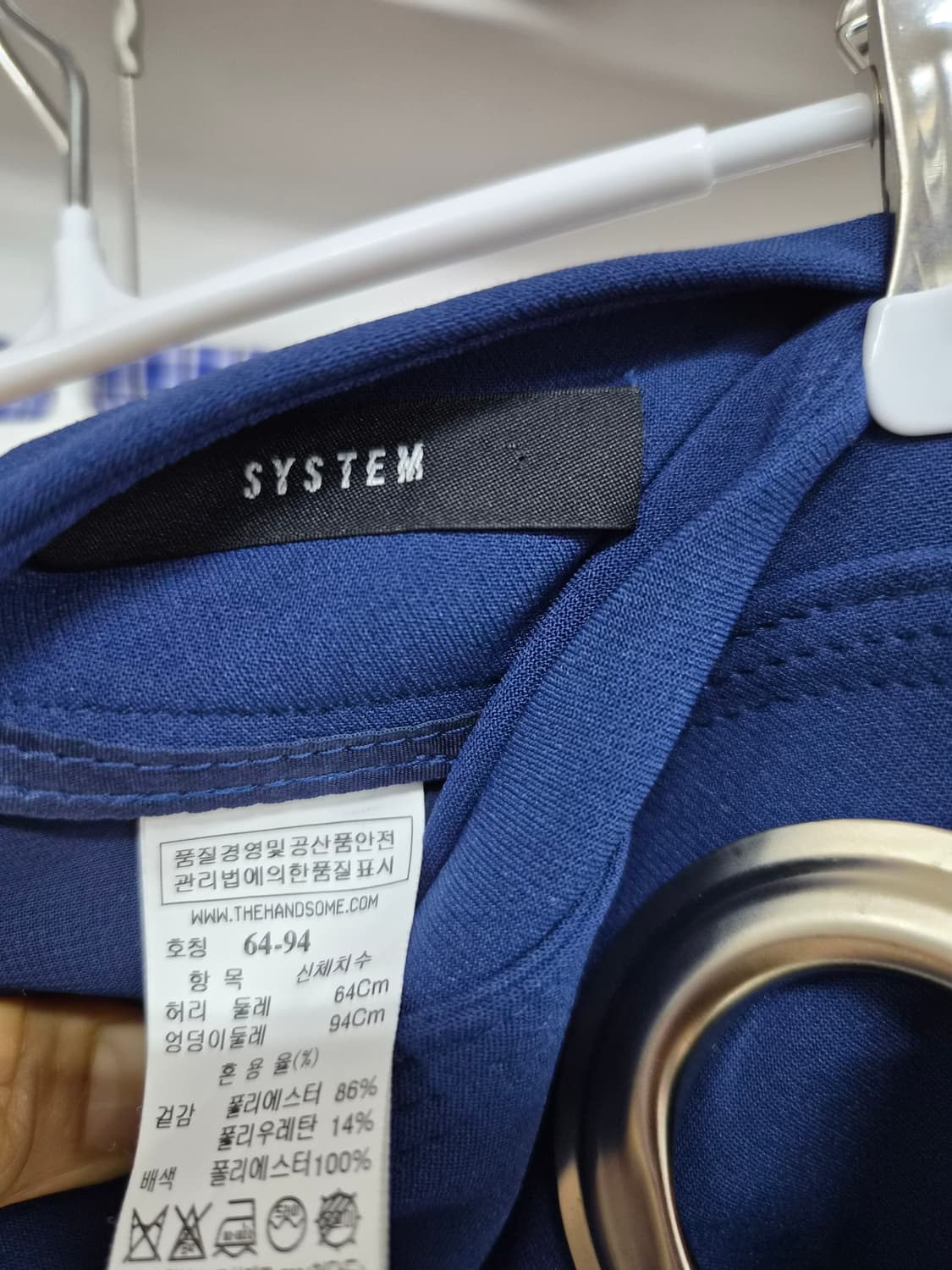 백오픈 체크 박시셔츠. 시스템 플레어스커트 상품이미지7