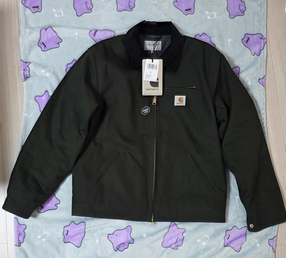 칼하트 WIP 디트로이트 자켓 올리브 블랙 리지드 - 윈터 상품이미지1