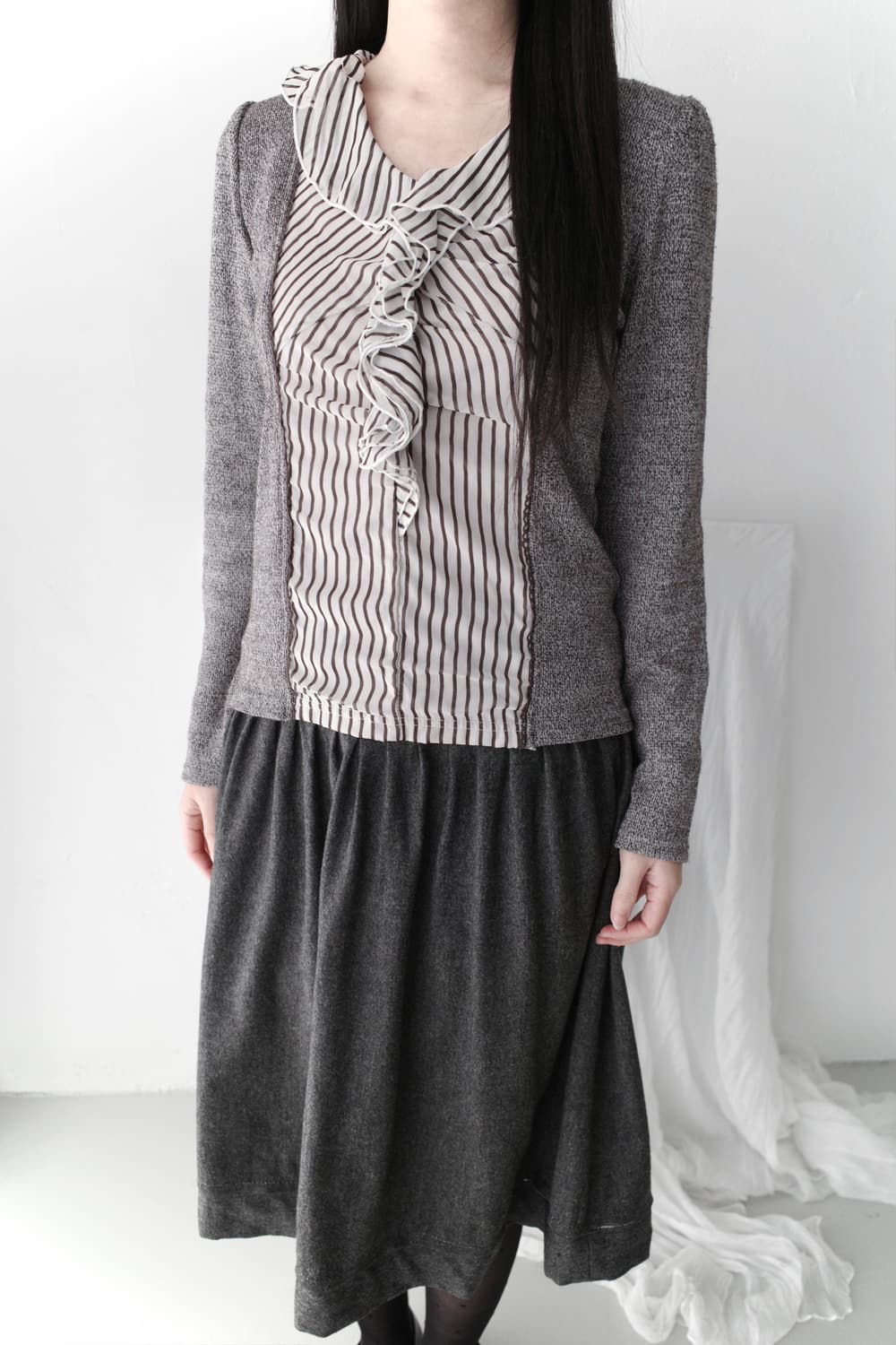 stripe frill layered long sleeve 상품이미지6