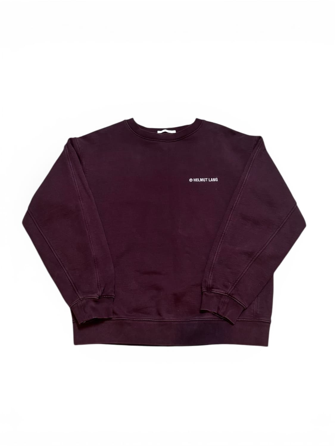헬무트 랭 자수 로고 스웻 셔츠 크림슨 나이트 상품이미지1