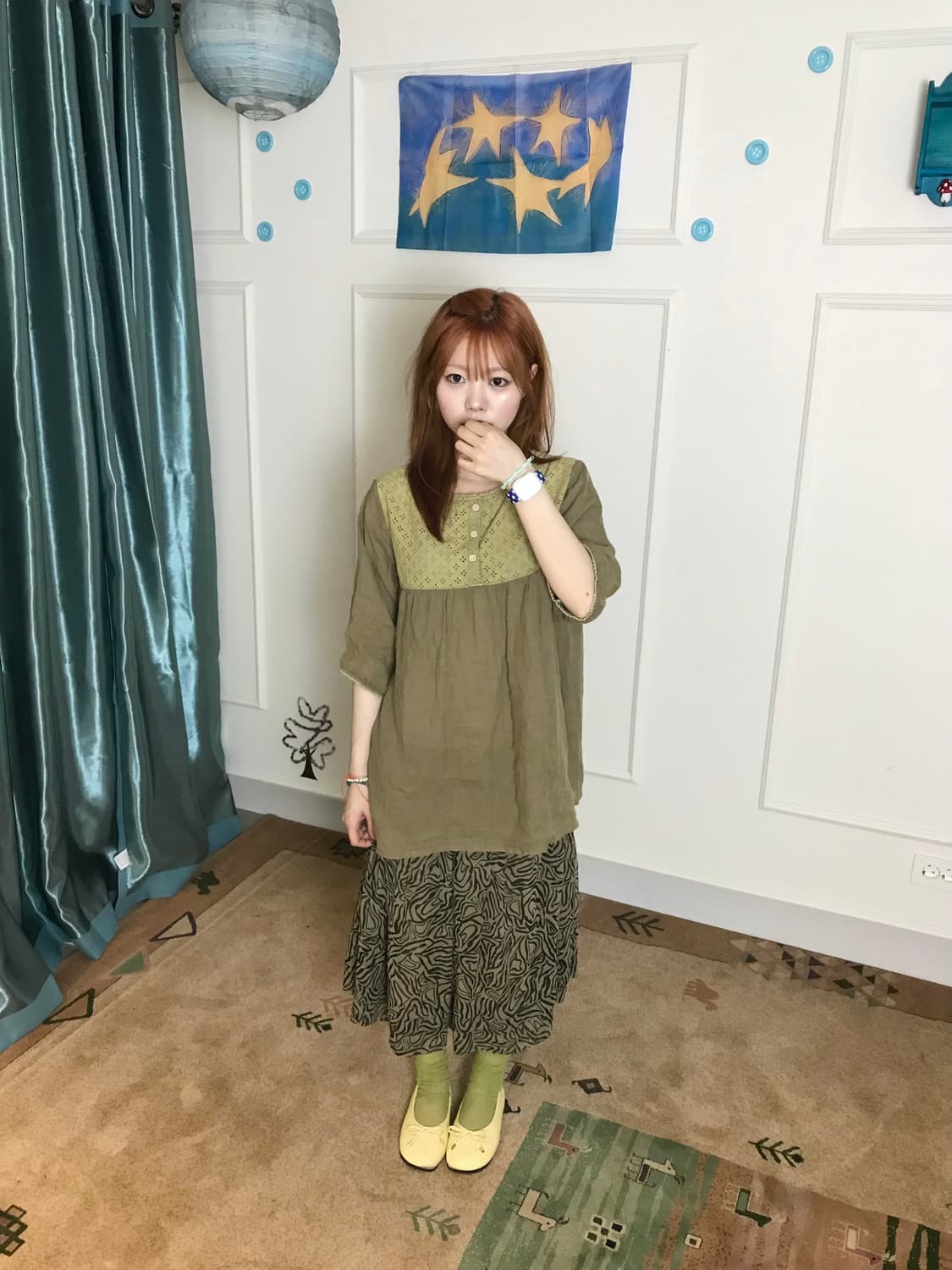 어우러지는 톡 튀는  귀여운 코디🍋 펀칭+펀칭 귀여움 두 배𖧧 상품이미지3