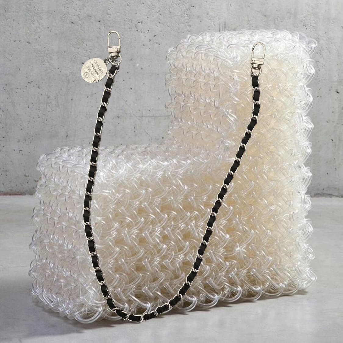 샤넬 빈티지 업사이클링 벨트체인 백참 키링 상품이미지1