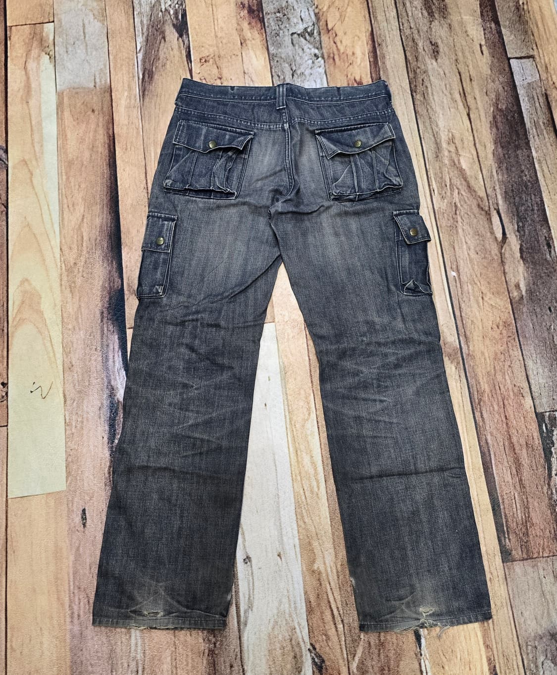 Vintage 00s Japan Lee 플랩포켓 카고팬츠 블랙 31 상품이미지8