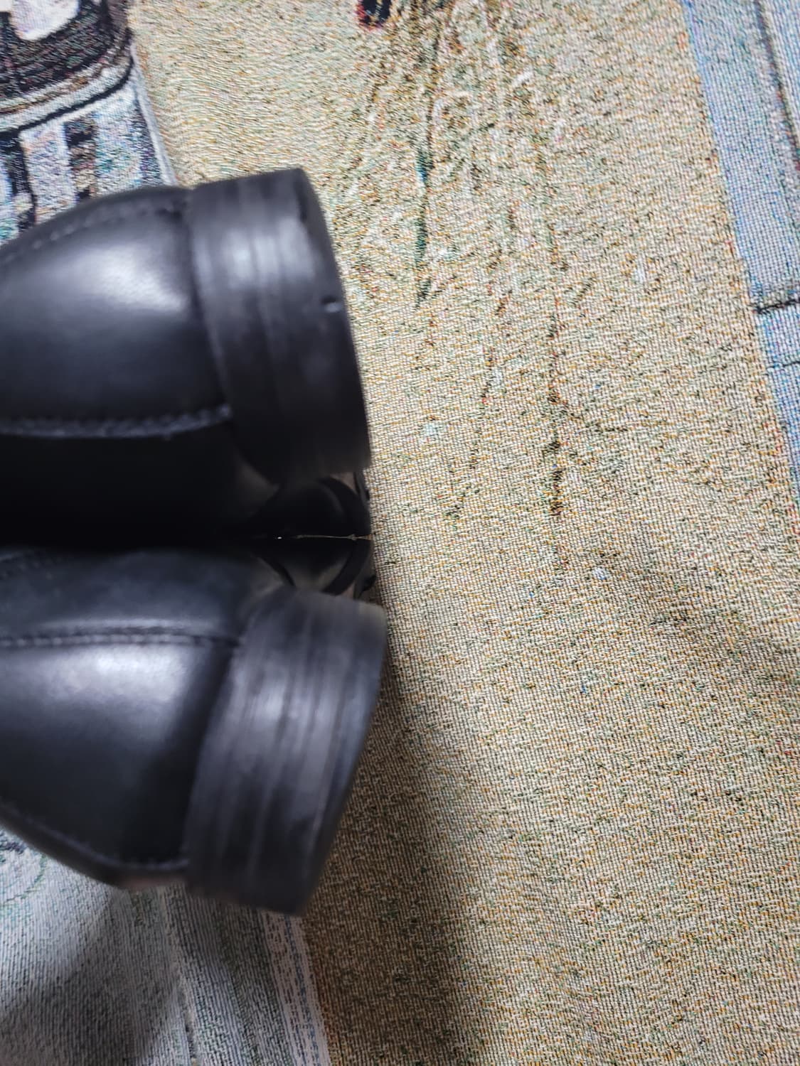 훕데두 레이스 스루 주름가공 레더 부츠 상품이미지6