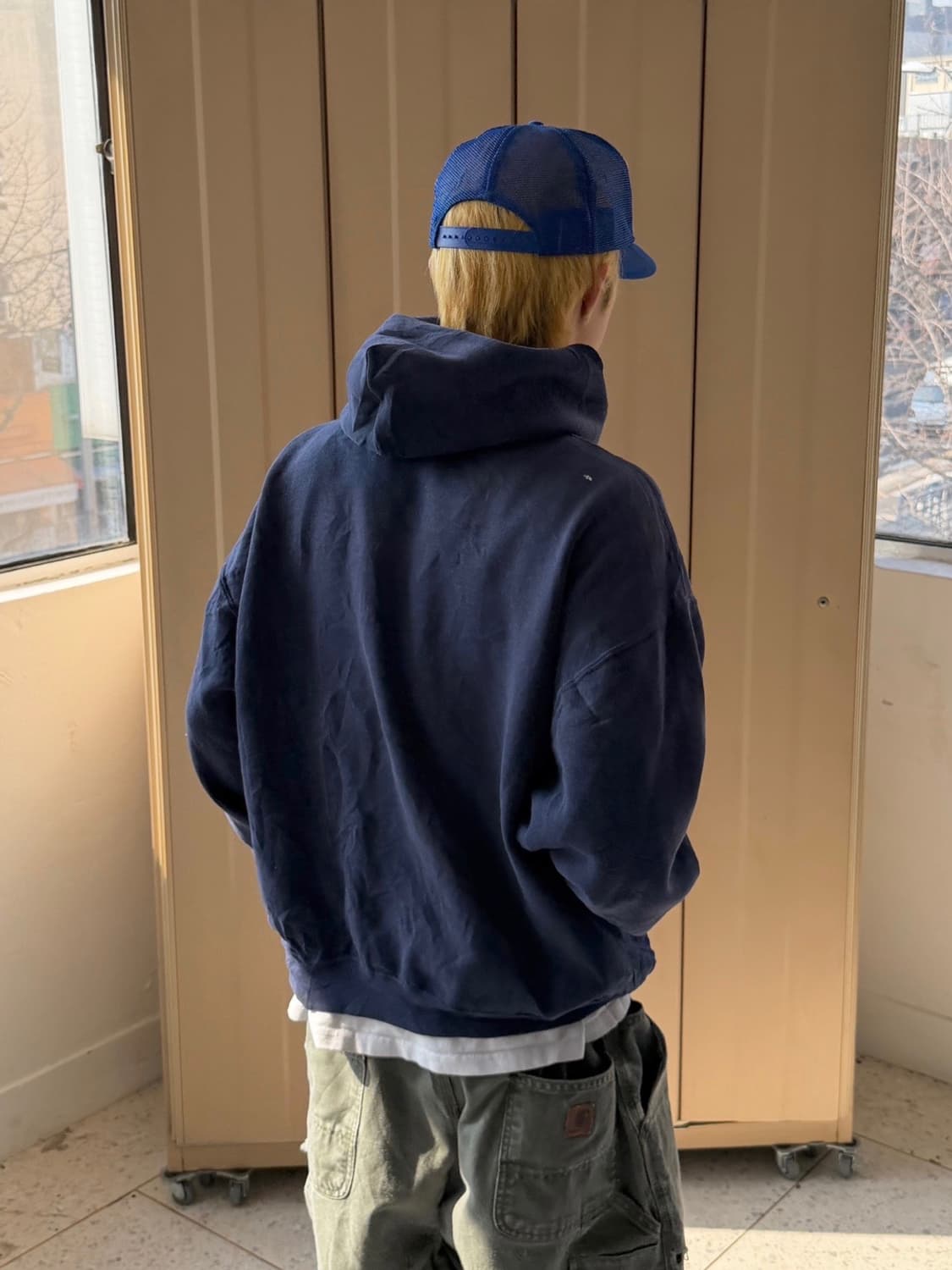 러셀 후드집업 네이비 상품이미지4