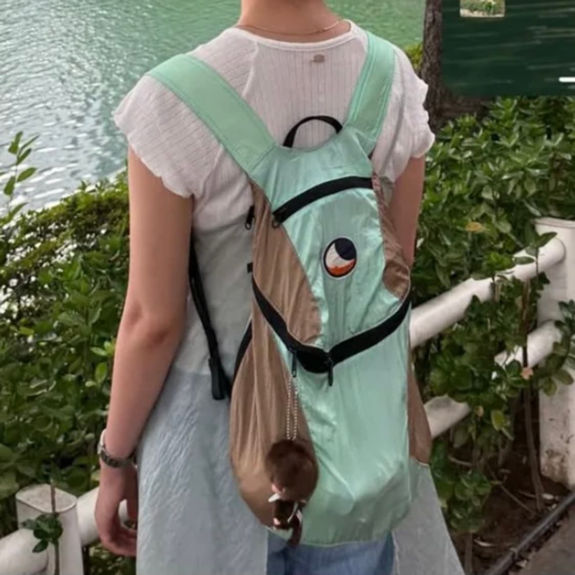 (새상품) 티켓투더문 백팩 15L 민트 아이스 브라운 상품이미지3