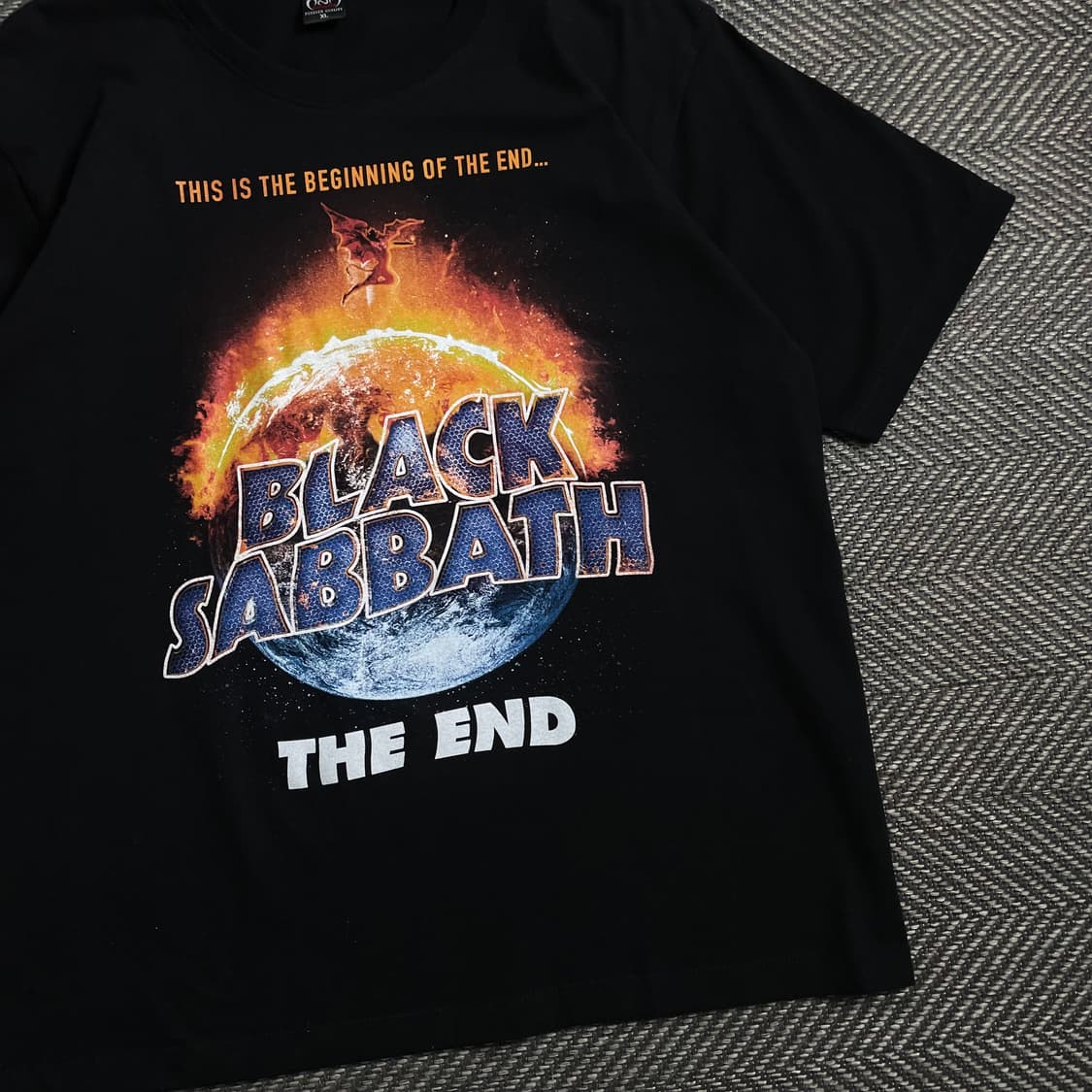 빈티지 USA 블랙 사바스 밴드 반팔 티셔츠o 4478 상품이미지2