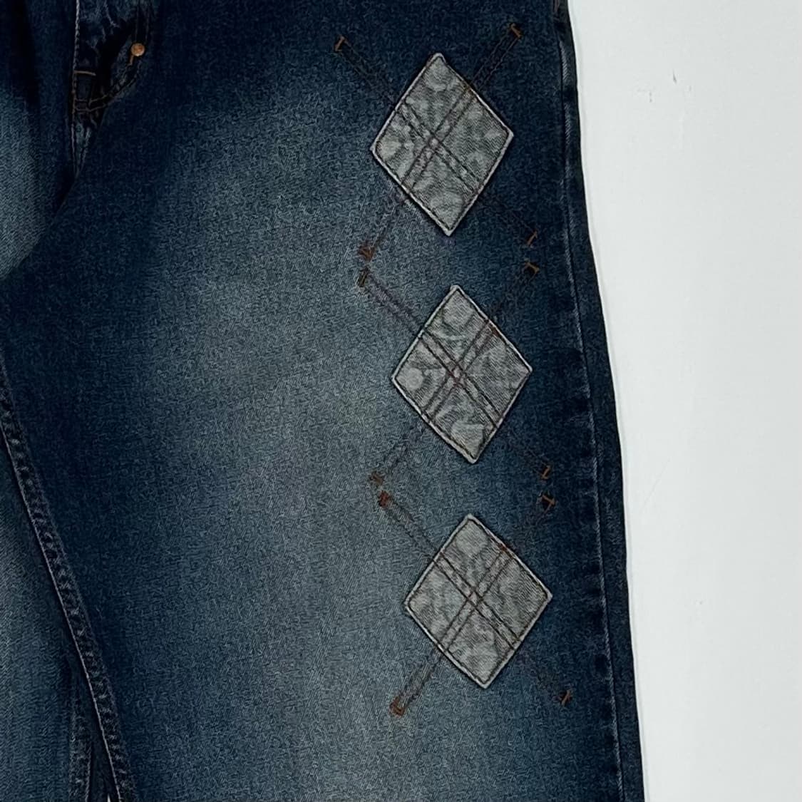Defjam argyle wide pants 상품이미지5