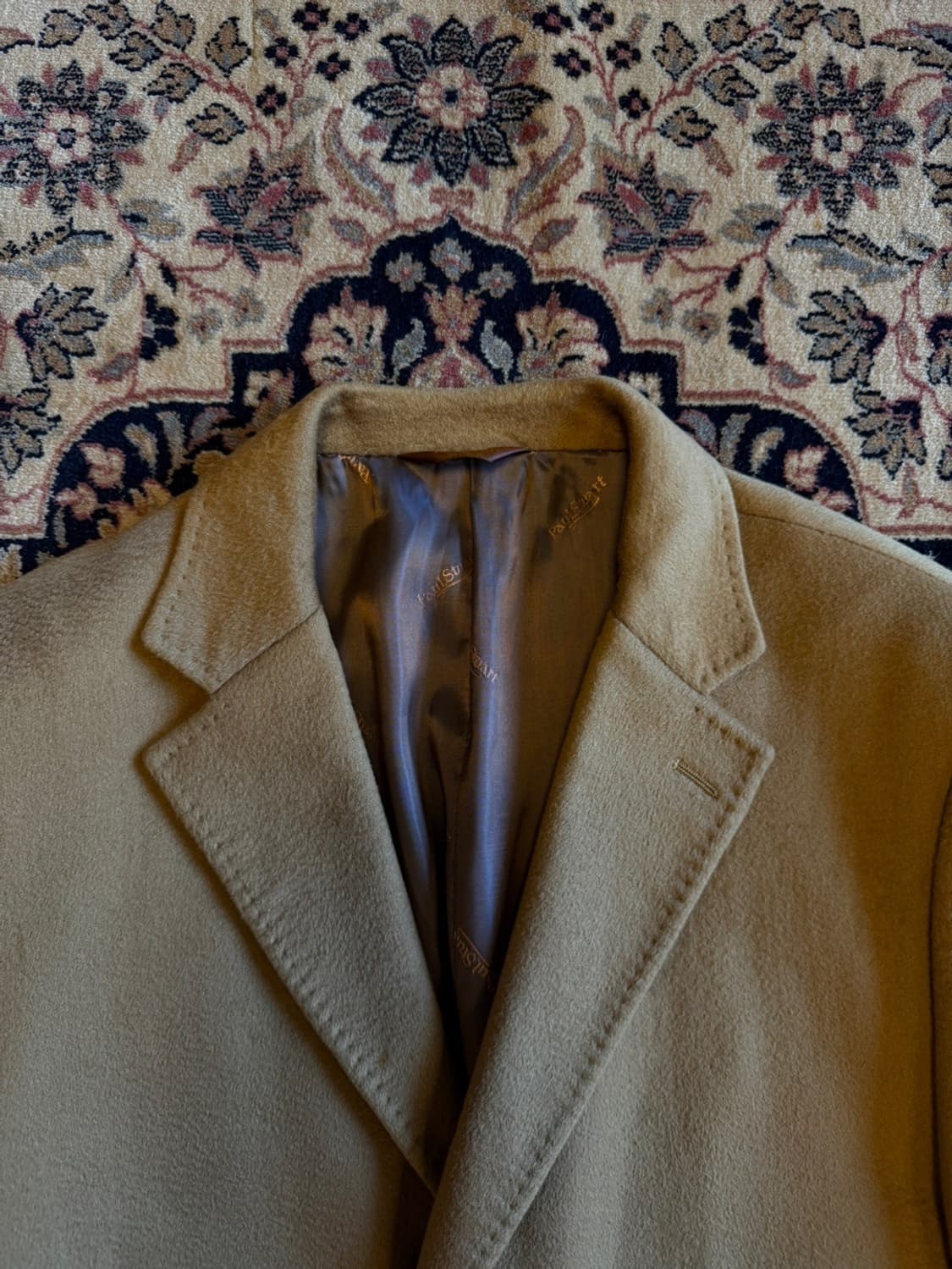 폴스튜어트 콜롬보 카멜헤어 체스터필드 코트 100 상품이미지2