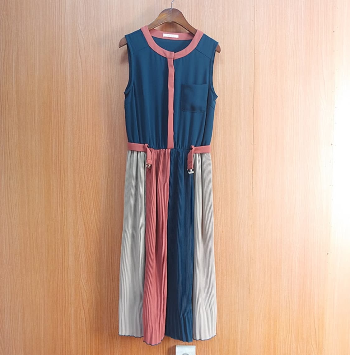 REDYZEL 민소매 주름 원피스 상품이미지1