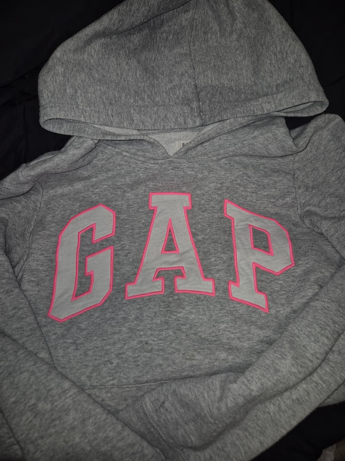 갭 그레이 핑크로고 후드티 상품이미지1