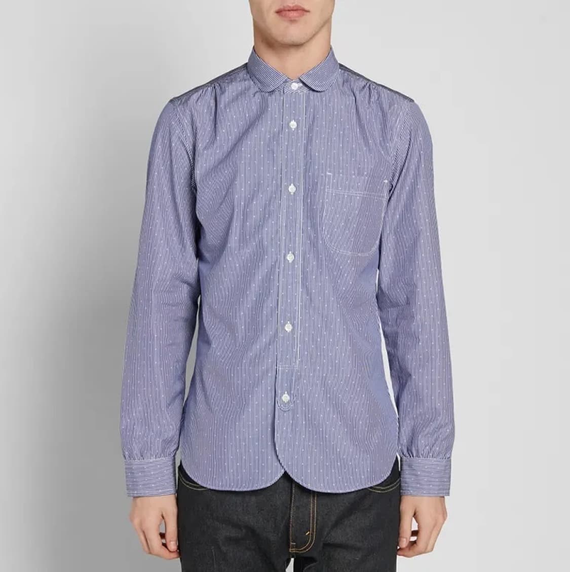준야 와타나베 맨 자카드 스트라이프 셔츠 상품이미지2