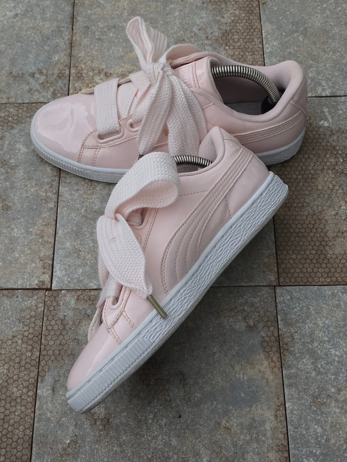 (230)푸마 하트 페이턴트 핑크 상품이미지5