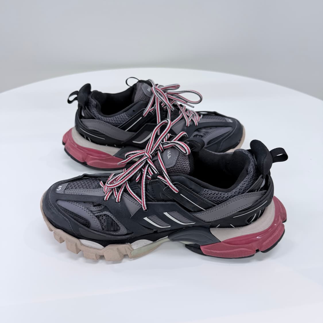 [S급/270] 발렌시아가 트랙 스니커즈 블랙 레드 상품이미지5