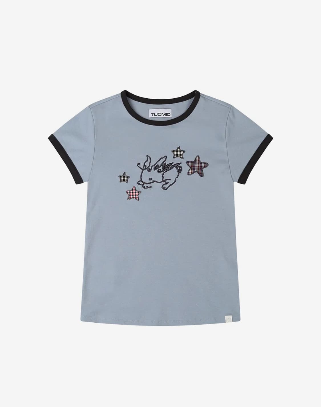 STAR BUNNY RINGER T-SHIRT [BABY BLU E] 상품이미지1