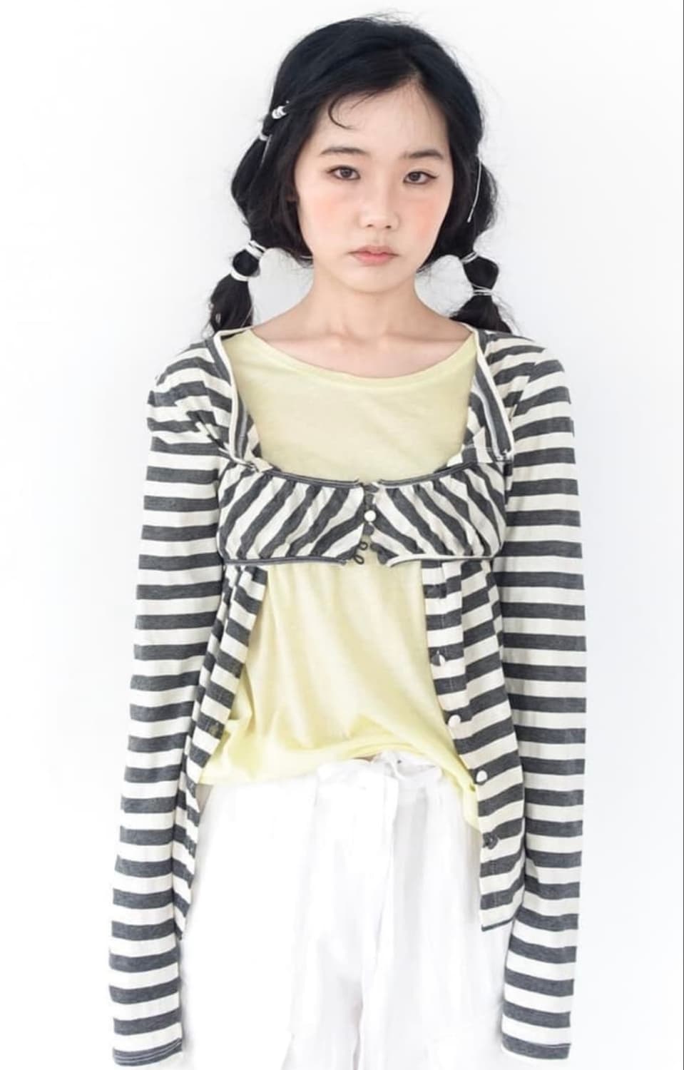 샵페어리 stripe button cardigan 상품이미지1