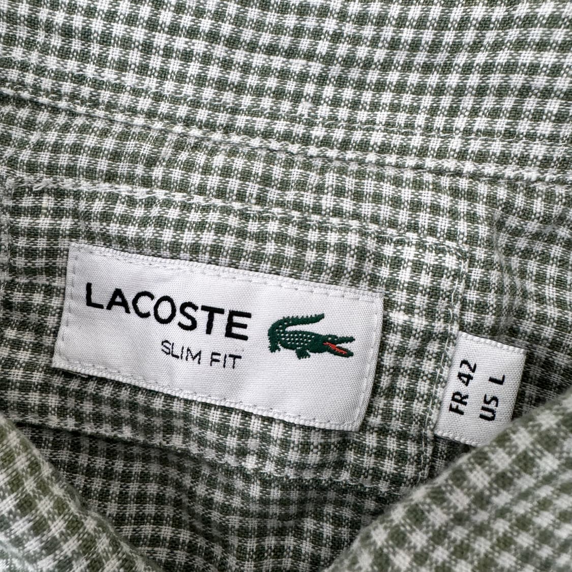 105 라코스테 슬림핏 린넨 남방 셔츠  상품이미지4