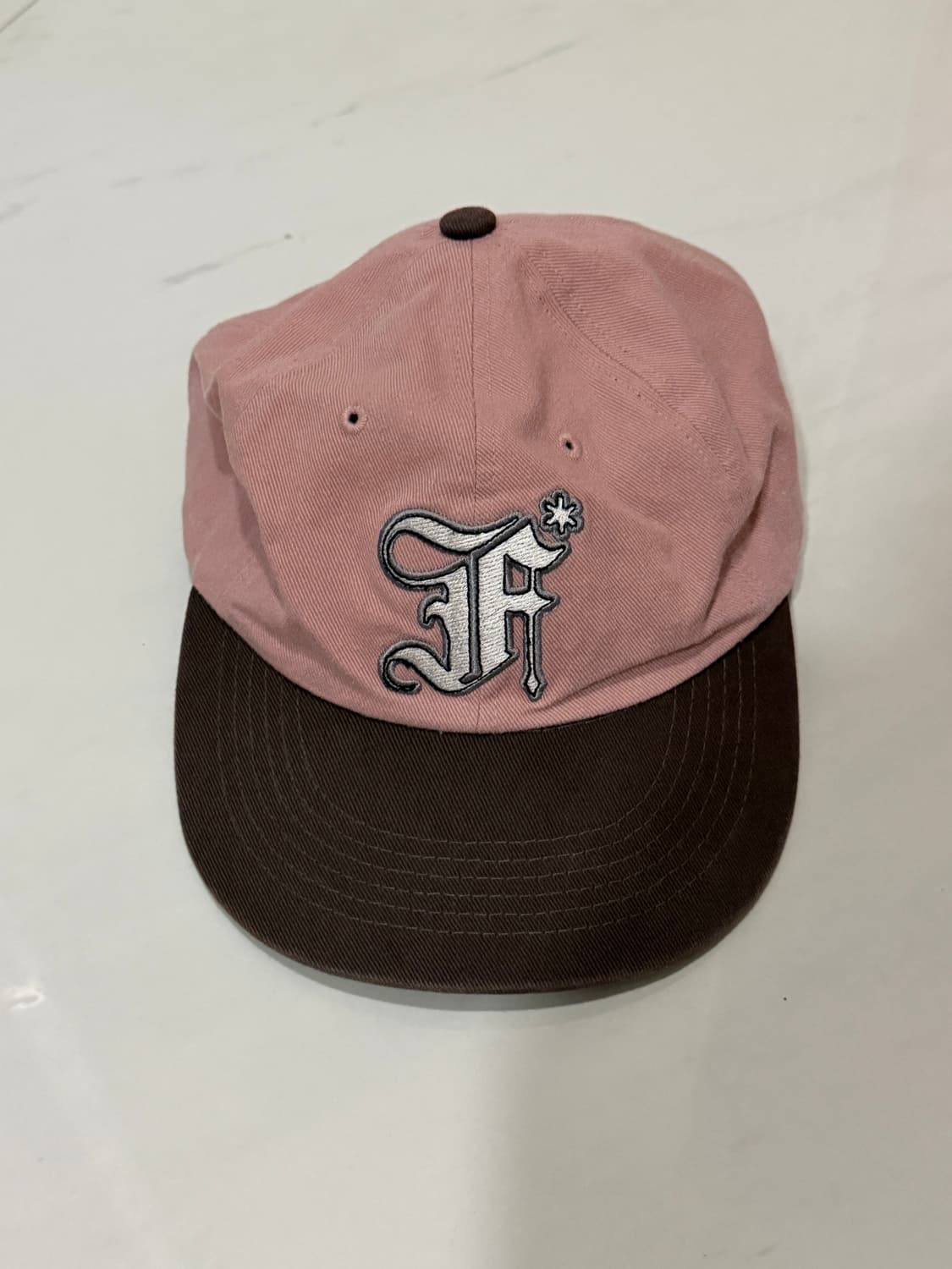 패슬(Fastle) F-Logo Washed Cap Pink  상품이미지1