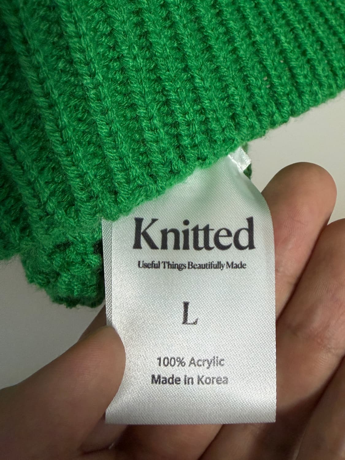 니티드 펀칭 니트 베스트 그린 L 상품이미지3