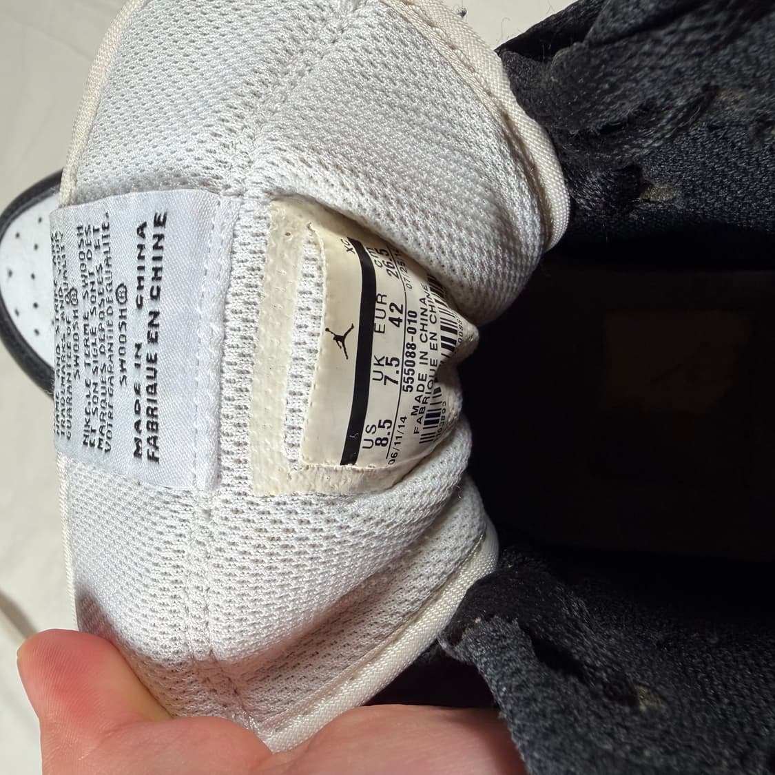 나이키 조던1 블랙 화이트 돌고래 OG 운동화 신발 265 상품이미지8