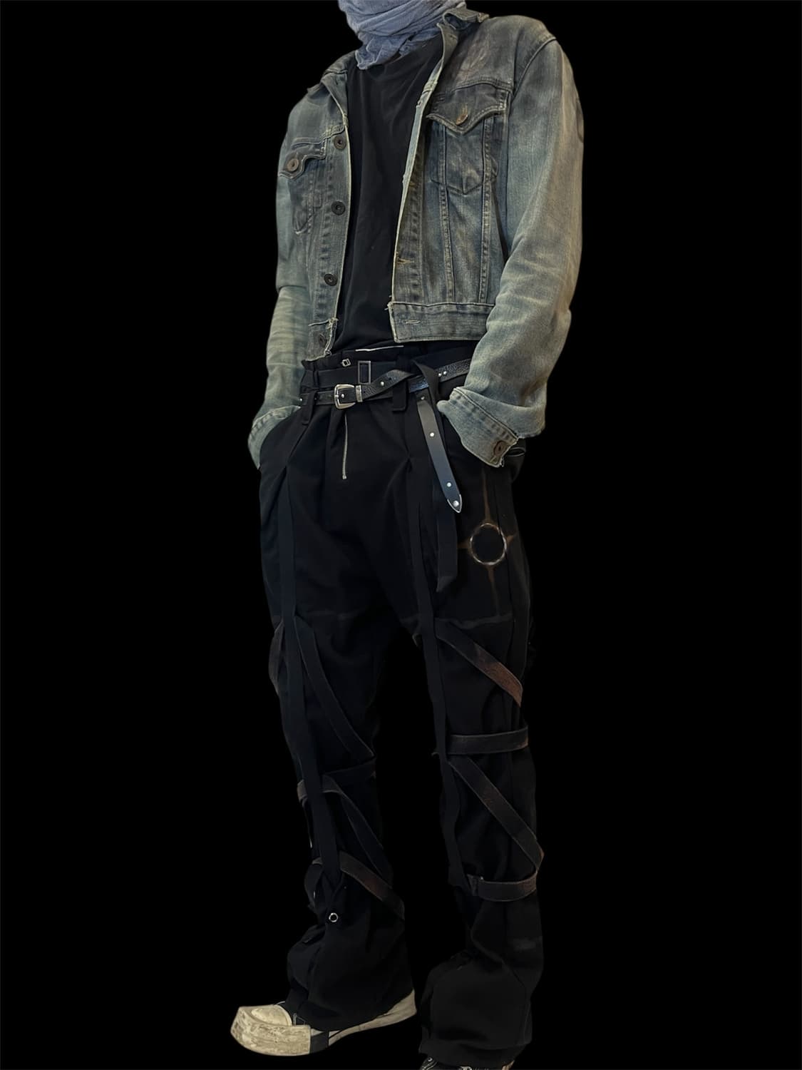 [M] 리바이스 X 아카이버 프랑켄슈타인 크롭 데님 트러커 크롭 자켓 상품이미지4