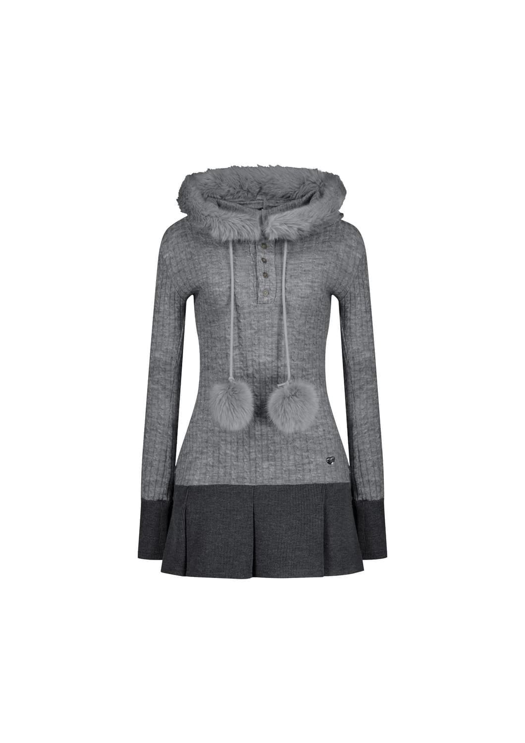 포어링 스노우볼 원피스 [그레이] 상품이미지1