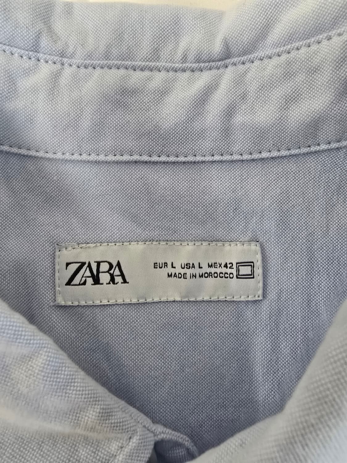 자라 스카이블루 옥스포드 셔츠 105사이즈 상품이미지2