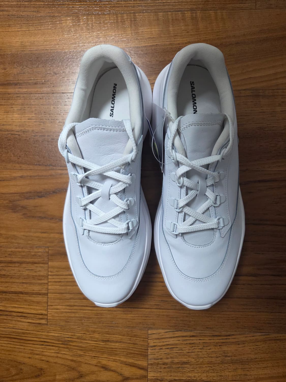 살로몬 꼼데가르송 옴므 레더 플랫폼 화이트 스니커즈 상품이미지5