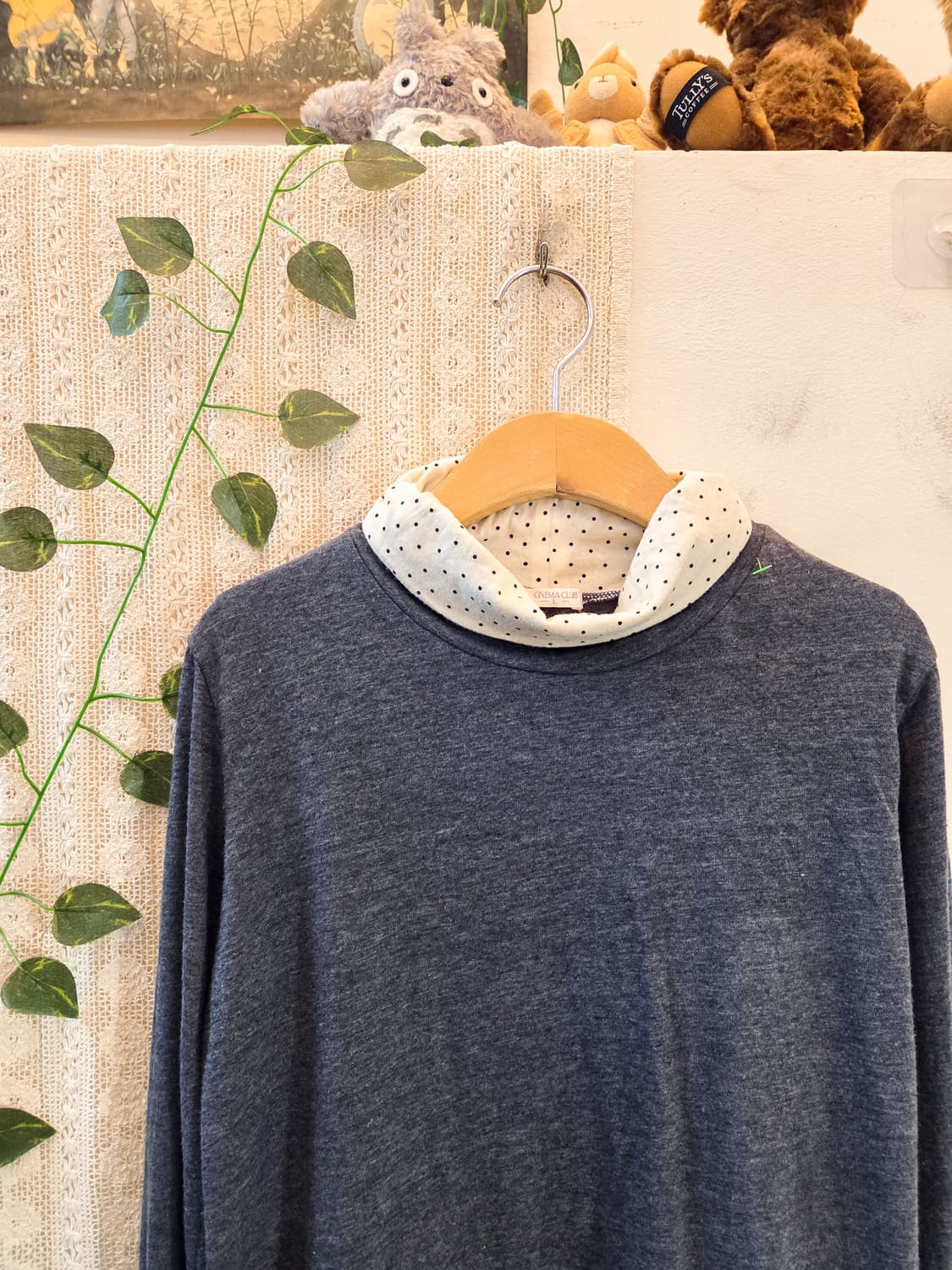 도트 포인트 목폴라 슬리브 상품이미지2