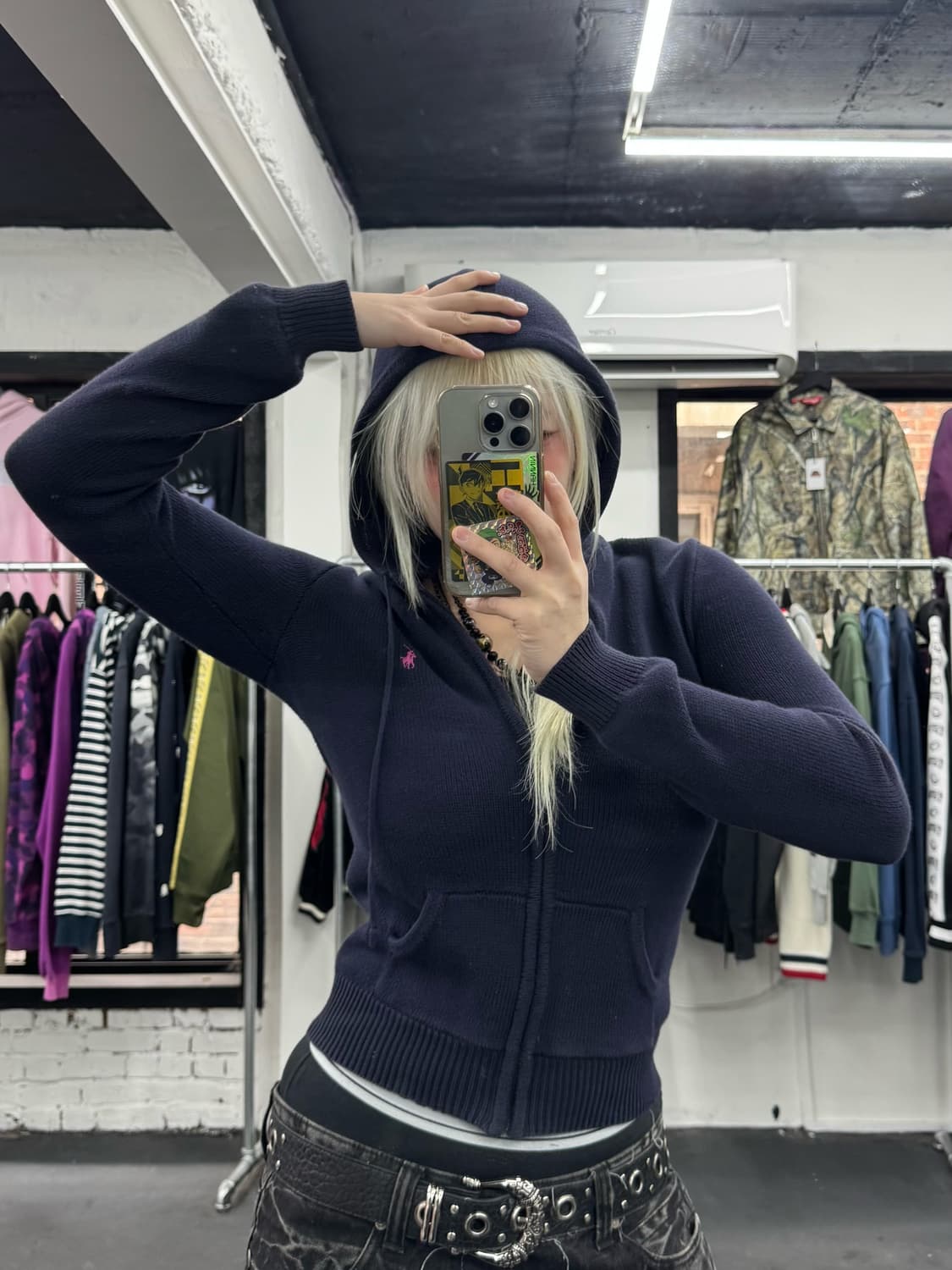 폴로 랄프로렌 니트 후드집업 상품이미지1