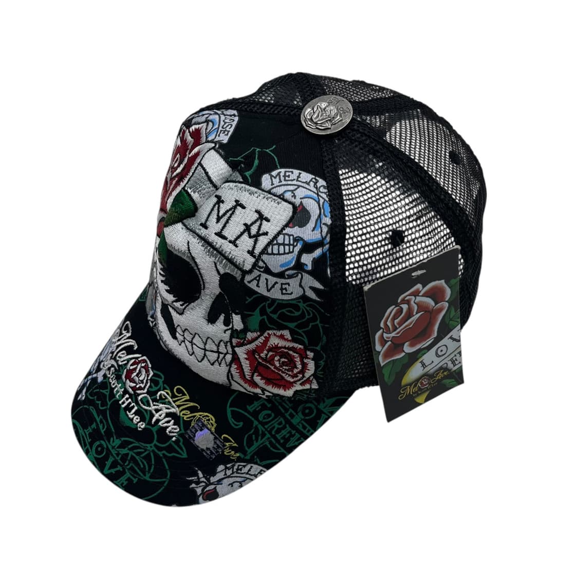 MEL AVE by Scott H Lee 2000s 스컬 타투 펑크 볼캡 상품이미지5