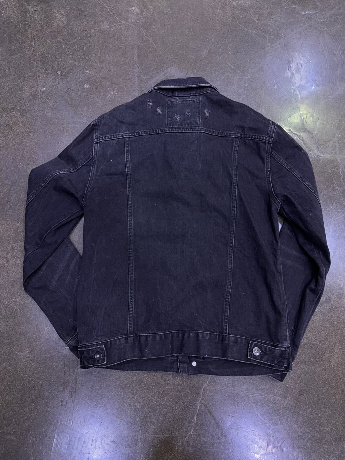 자라 빈티지 워싱 데미지 1세대 데님자켓 블랙 M 상품이미지2