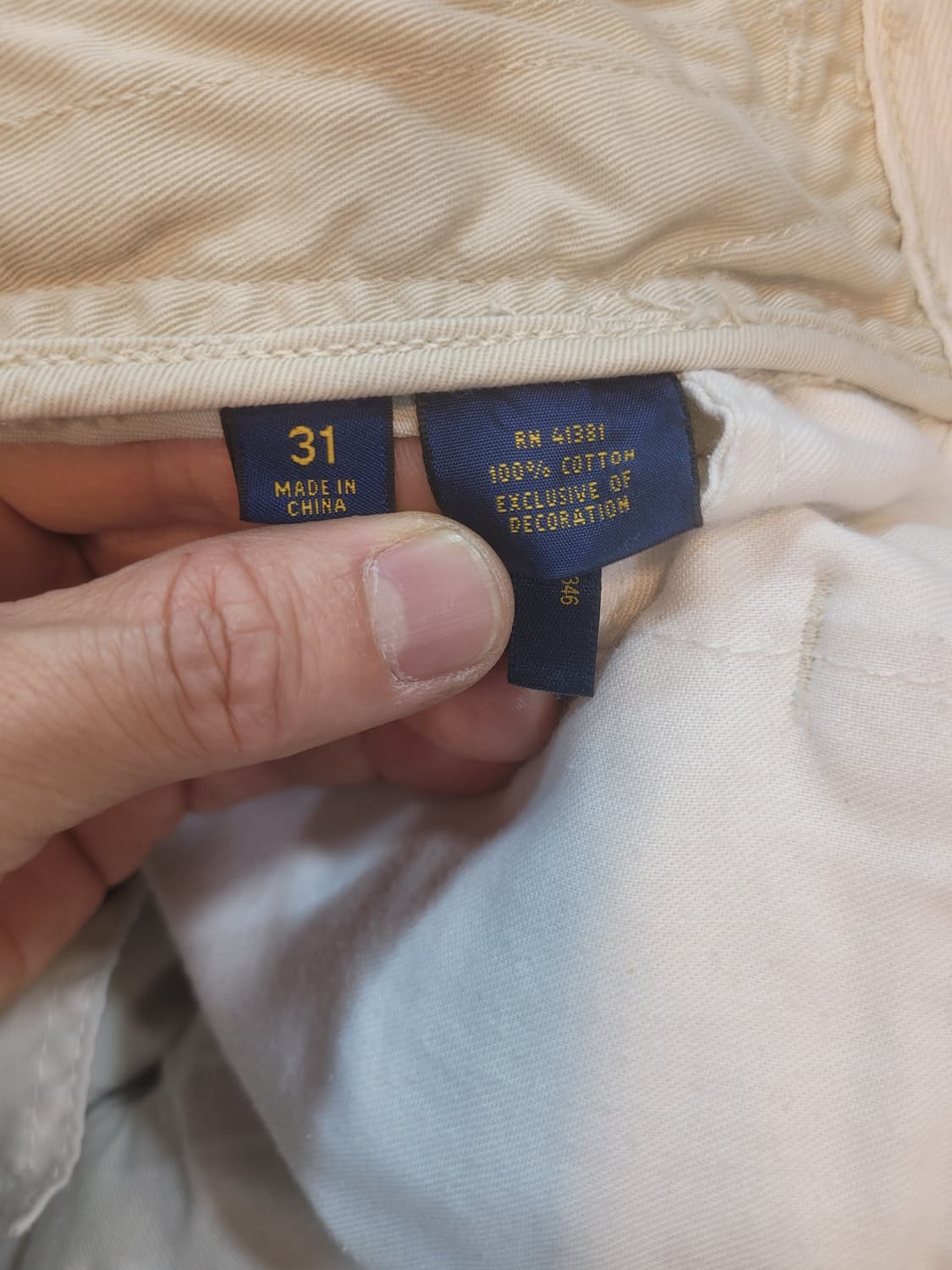폴로 랄프로렌 베이지 면 반바지 31 상품이미지4