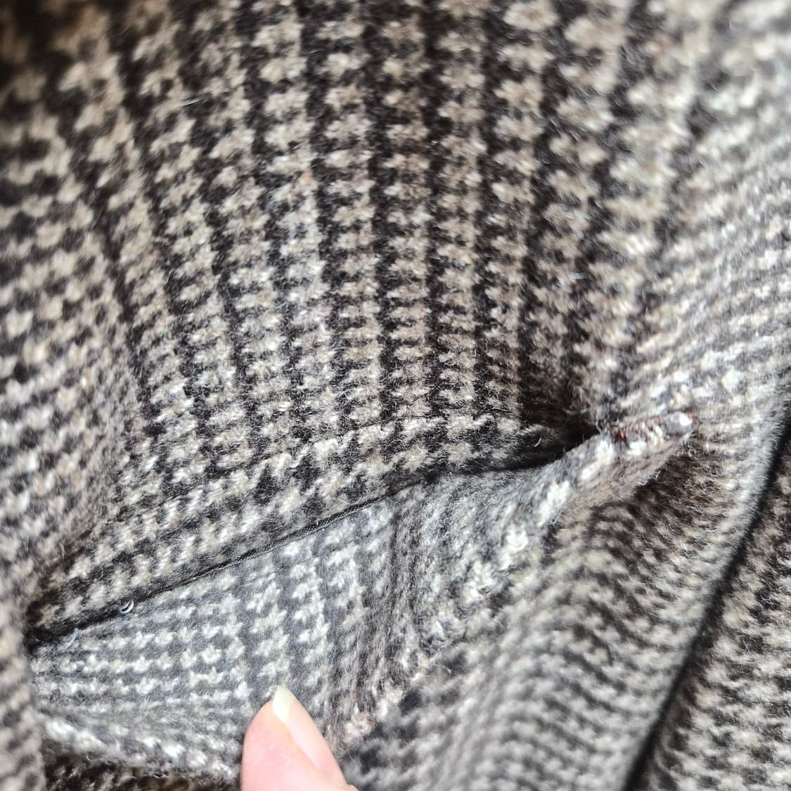 마시모두띠 울 캐시미어 체크 롱 코트 상품이미지7