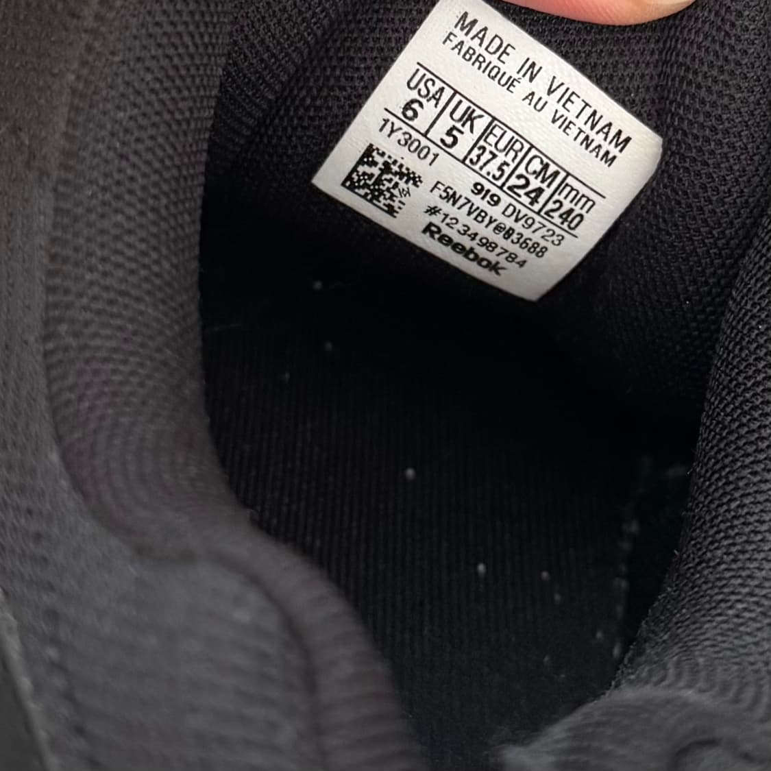 리복 검정 운동화 240mm 상품이미지5