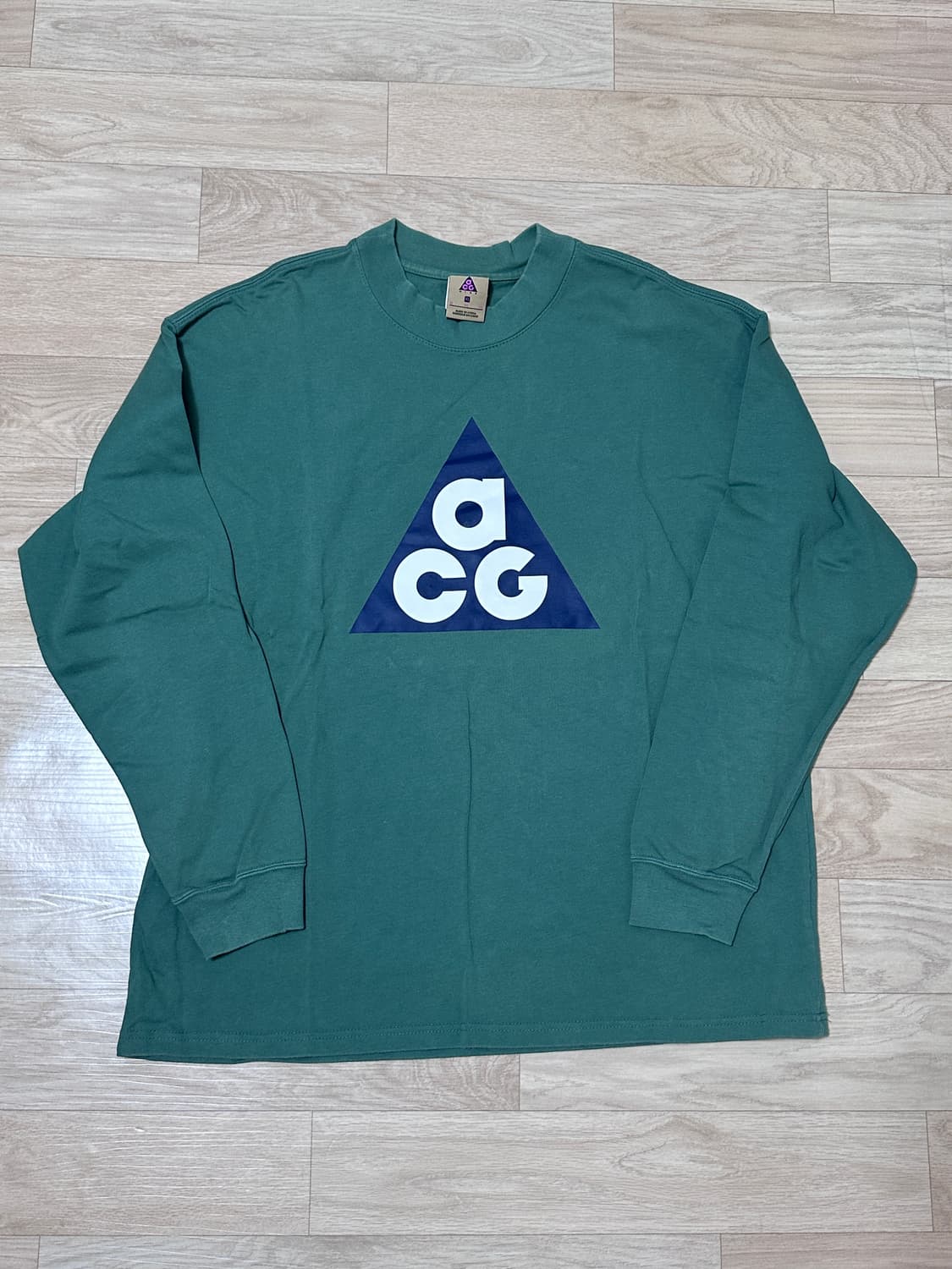 [XL:US]나이키 ACG 롱슬리브 로고 티셔츠 그린 상품이미지2