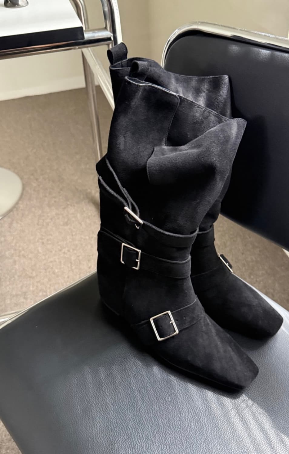 스웨이드 레이어드 부츠 상품이미지1