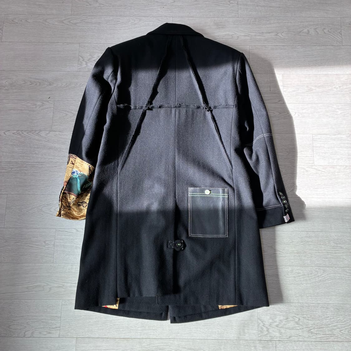 [L] 조거쉬 20FW silk block 리메이크 코트 상품이미지4