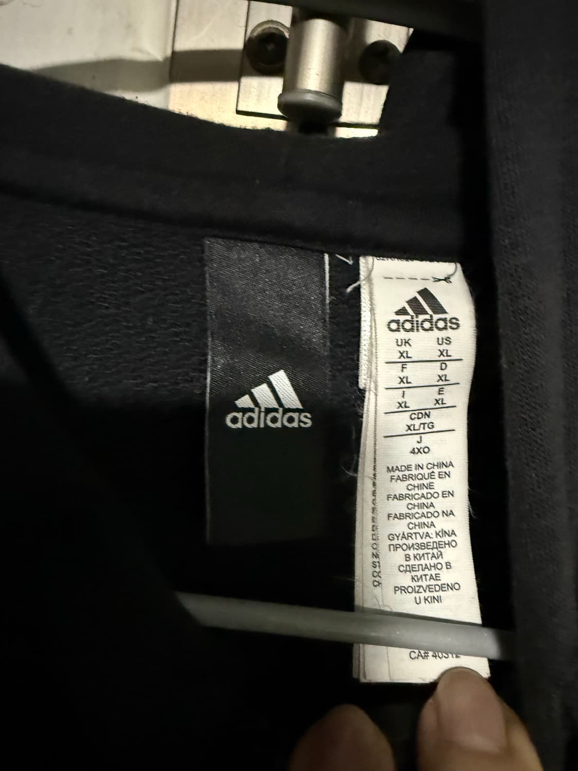 아디다스 블랙 기모 후드집업 xl 상품이미지5