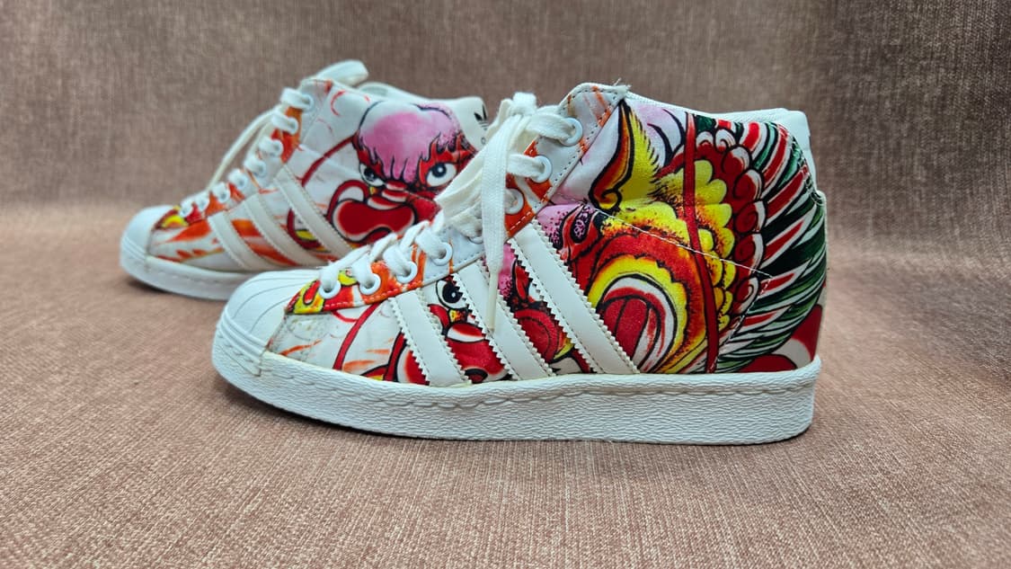 아디다스230- 슈퍼스타 RITA ORA  웨지 업 인솔 드래곤 프린트  상품이미지4