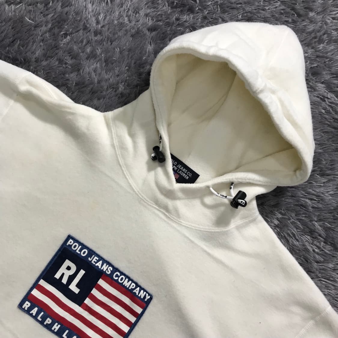 [[L-XL, 공용] 폴로(POLO)진스 오버핏 플리스 후드티셔츠 상품이미지2