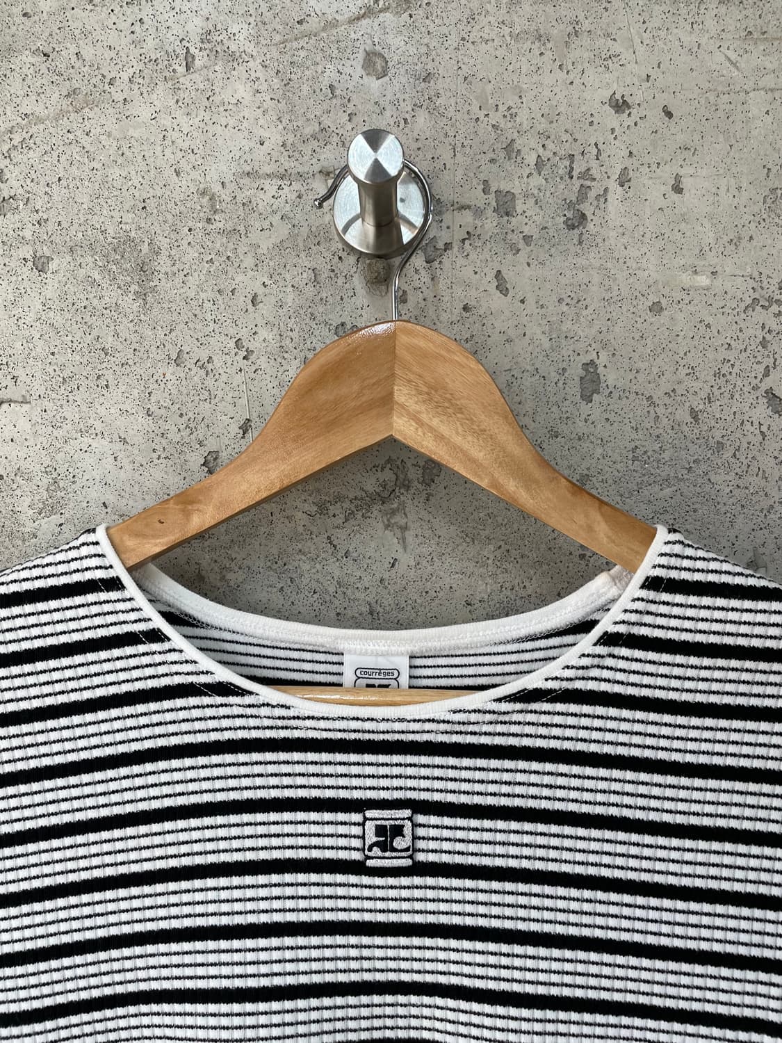 00s Courreges 꾸레쥬 로고 스트라이프 탑 상품이미지8